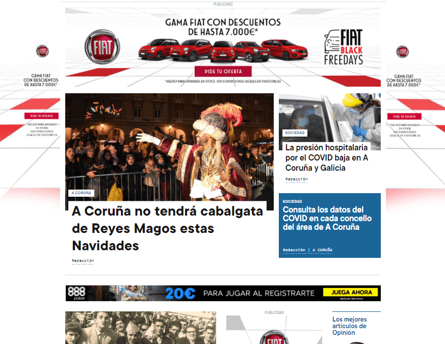La Opinión A Coruña renueva por completo su edición web con un diseño más moderno y atractivo